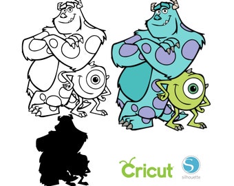 3 マイクとサリー モンスターズインク SVG バンドル Cricut