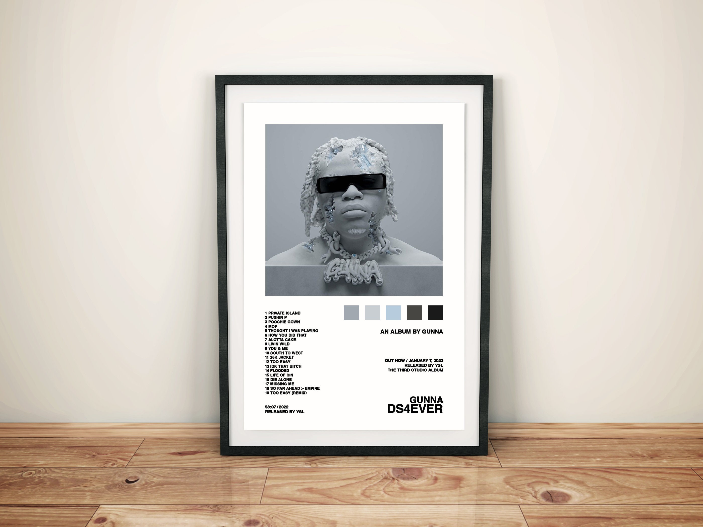 enorm Nord Vest anklageren Gunna / Ds4ever / Album Cover Poster Poster Print Wall Art - Etsy