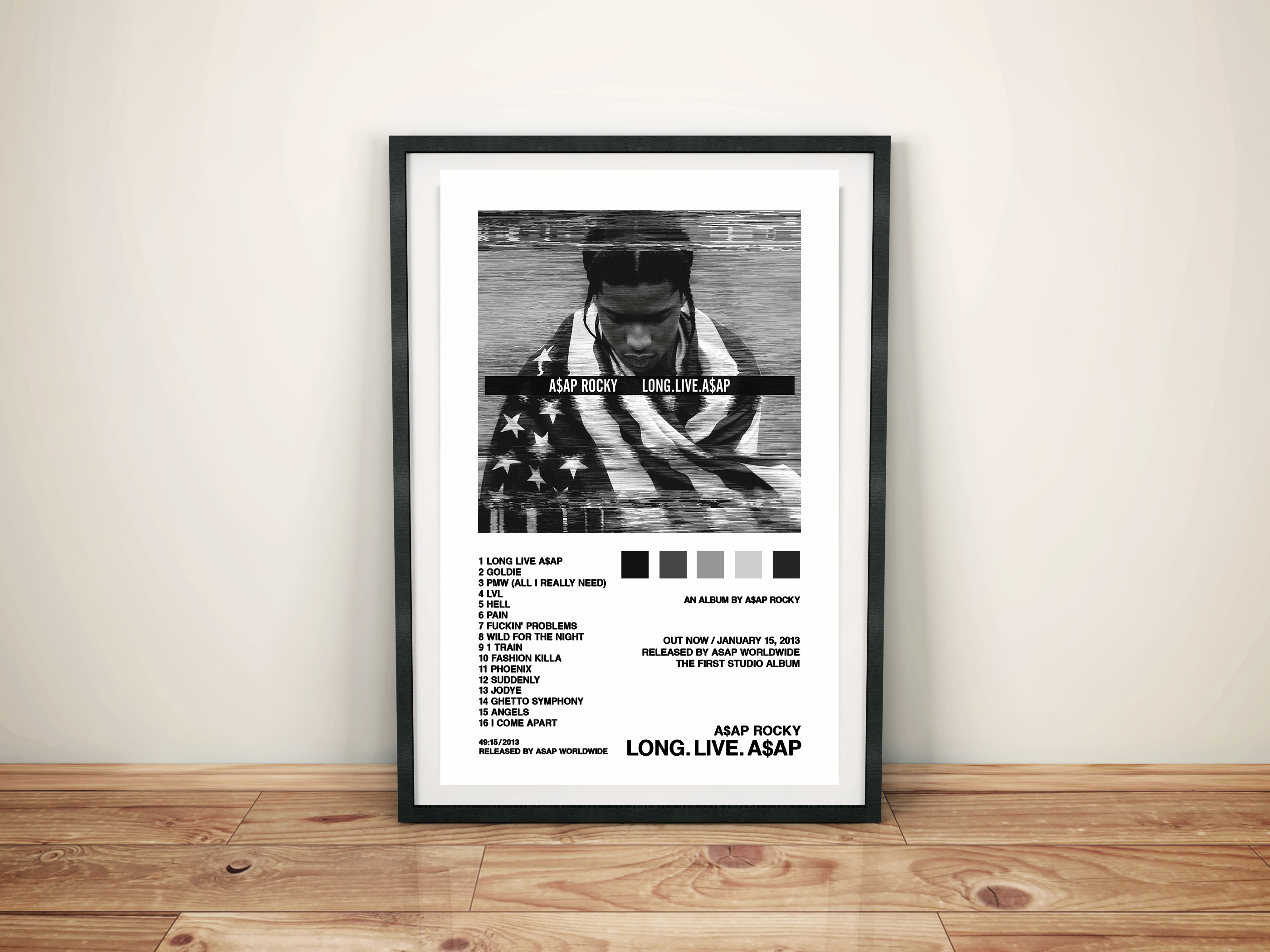 ASAP Rocky At Long Last Album Tracklist cover Poster home Music Decor no  frame  eBay