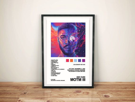 Kid Cudi Man On The Moon Iii Album Cover Poster Poster Etsy