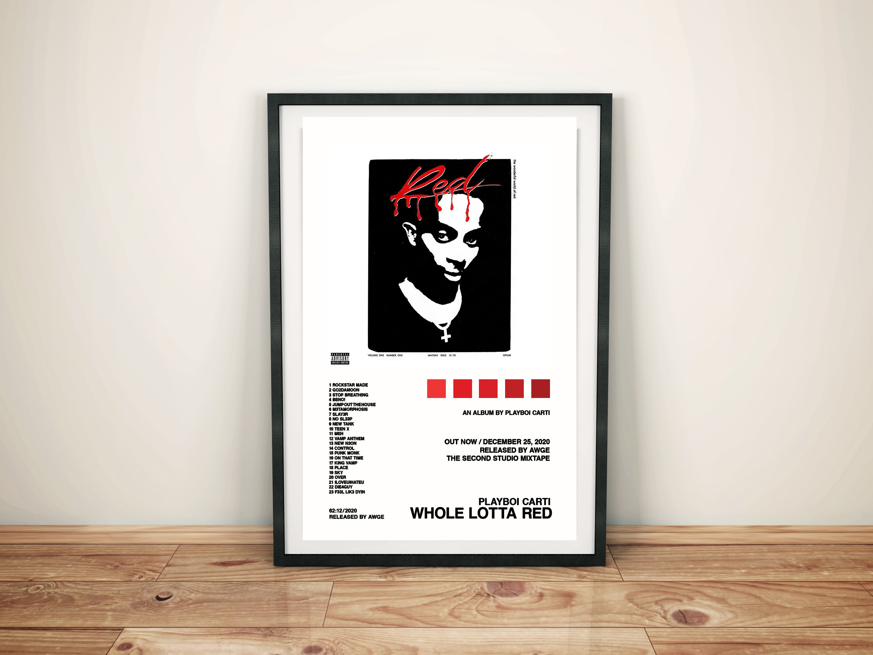 Playboi Carti / Whole Lotta Red / Album Cover Poster Poster Etsy
