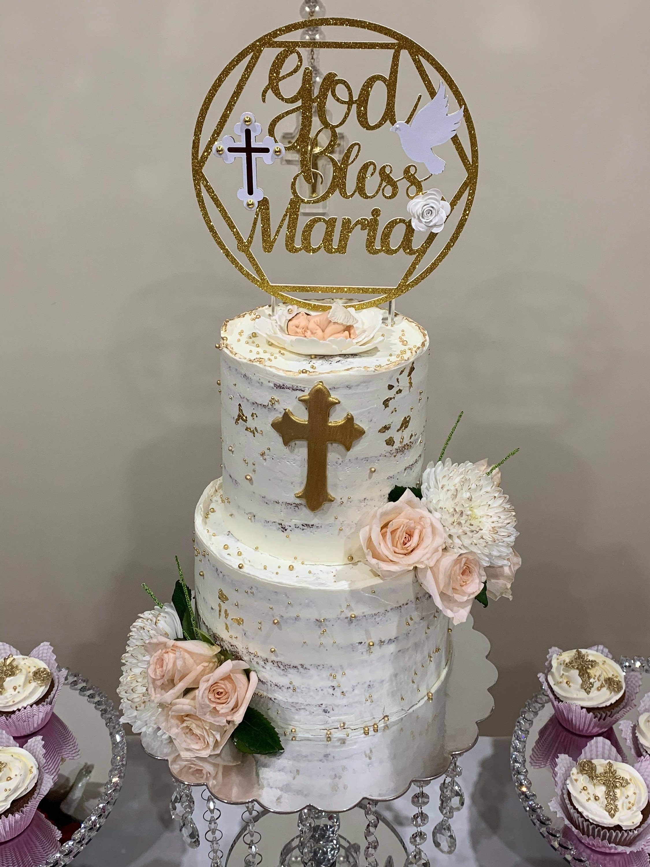 Baptism/Christening Cake topper Etsy