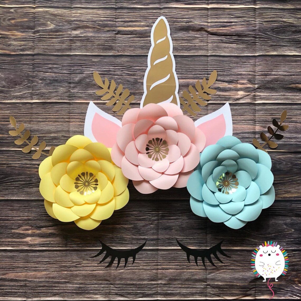 Flores de papel de unicornio Etsy España