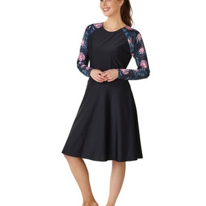 Leaf swim dress and shorts SPF50+