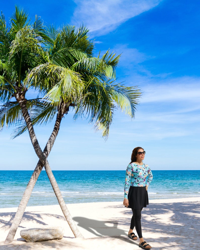 Lagoon Modest Swim Set With Leggings SPF50 Etsy