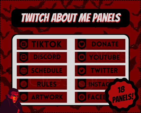 Vampire Twitch Panels for Live Streaming - StreamersVisuals