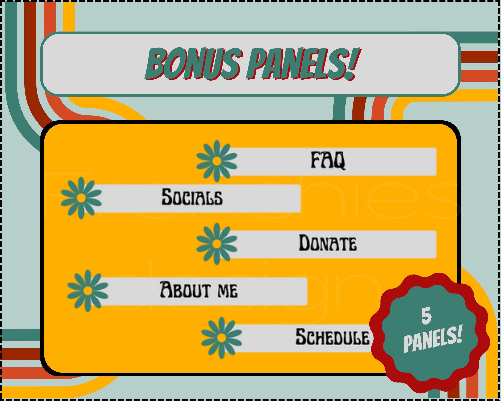 Retro Animated Twitch Stream Overlay Pack 25 Item Bundle Stream ...