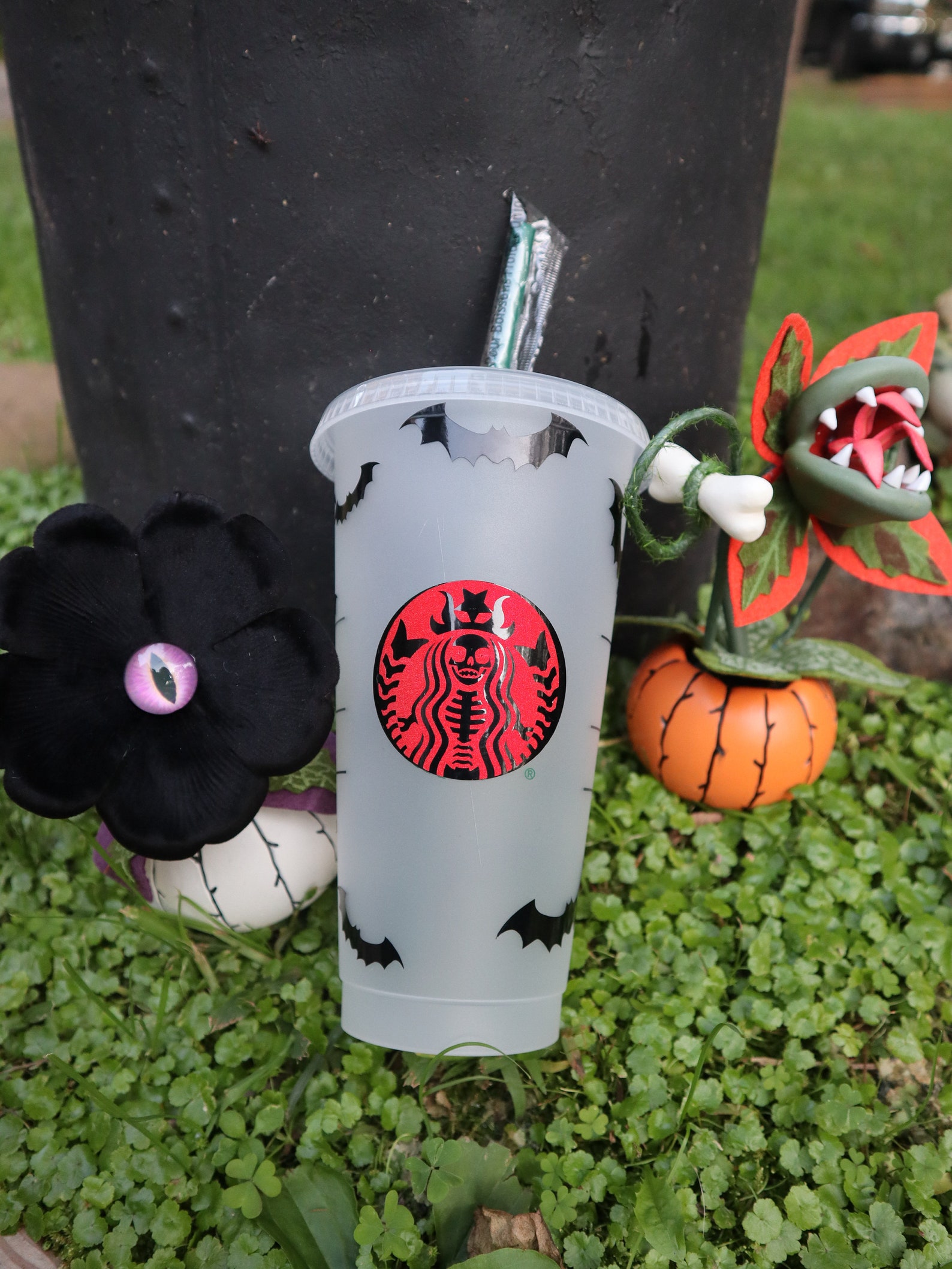Personalized Halloween Starbucks Tumbler Cup Custom Bat Etsy
