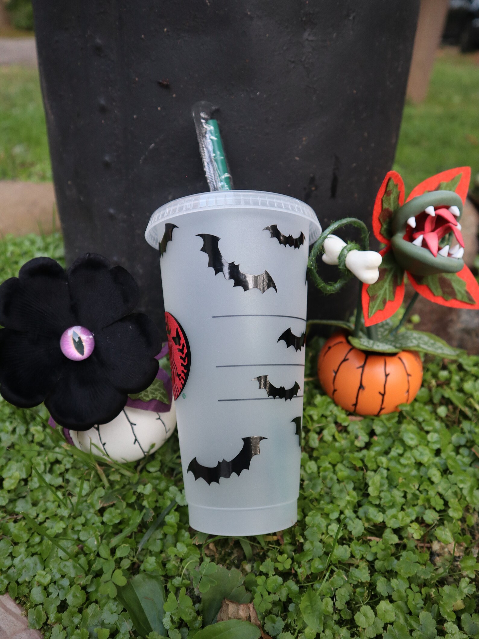 Personalized Halloween Starbucks Tumbler Cup Custom Bat Etsy