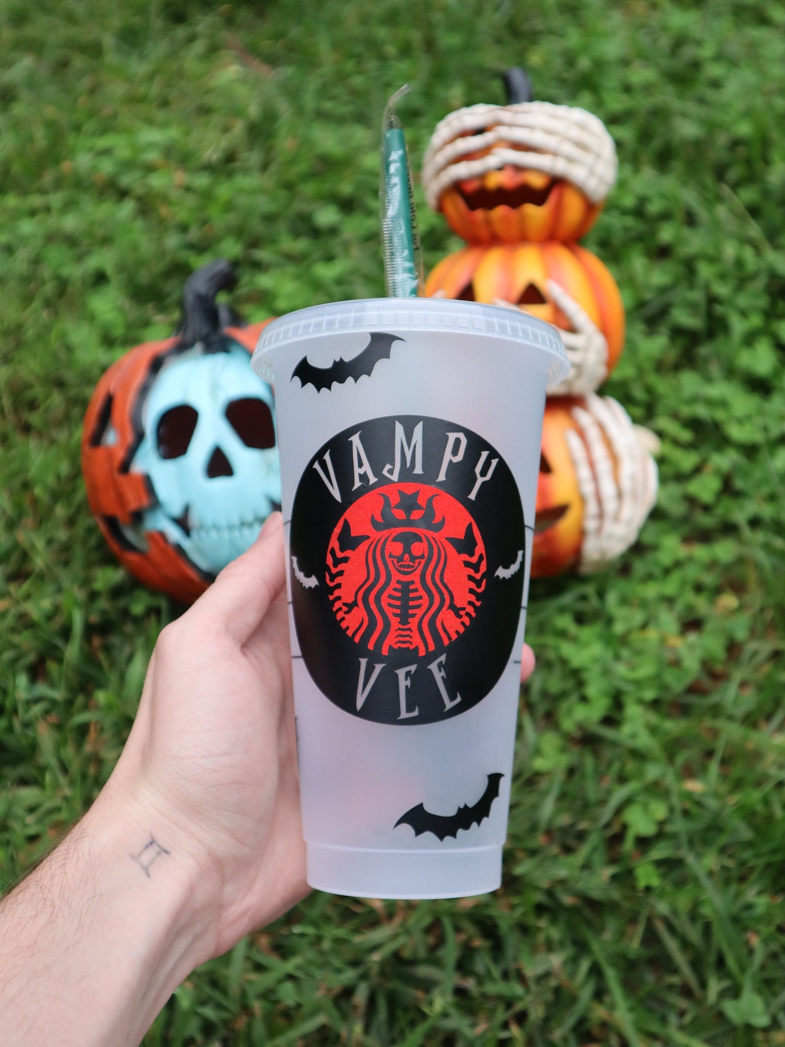 Halloween Starbucks Cold Cup Personalized Fall Halloween Etsy