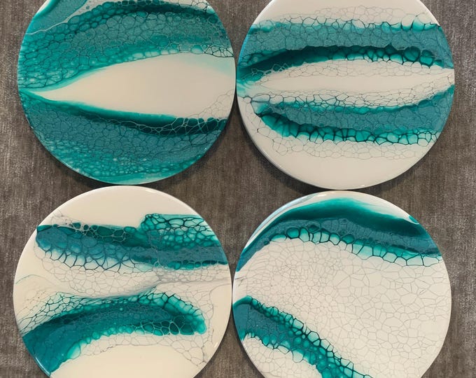 Turquoise and Blue Coasters