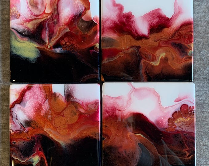 Coasters Pink Black White