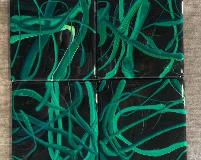 Black and Green Coasters