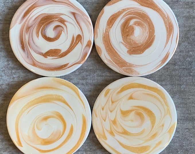 Coasters Mocha and Carmel