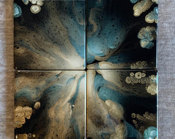 Coasters Green and Gold