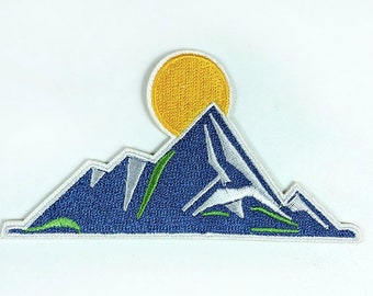 Embroidery Iron On Sunrise Mountain Patch