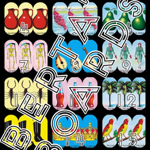 Loteria Mexicana Board Card Splitz Splits 36 Numbers Etsy