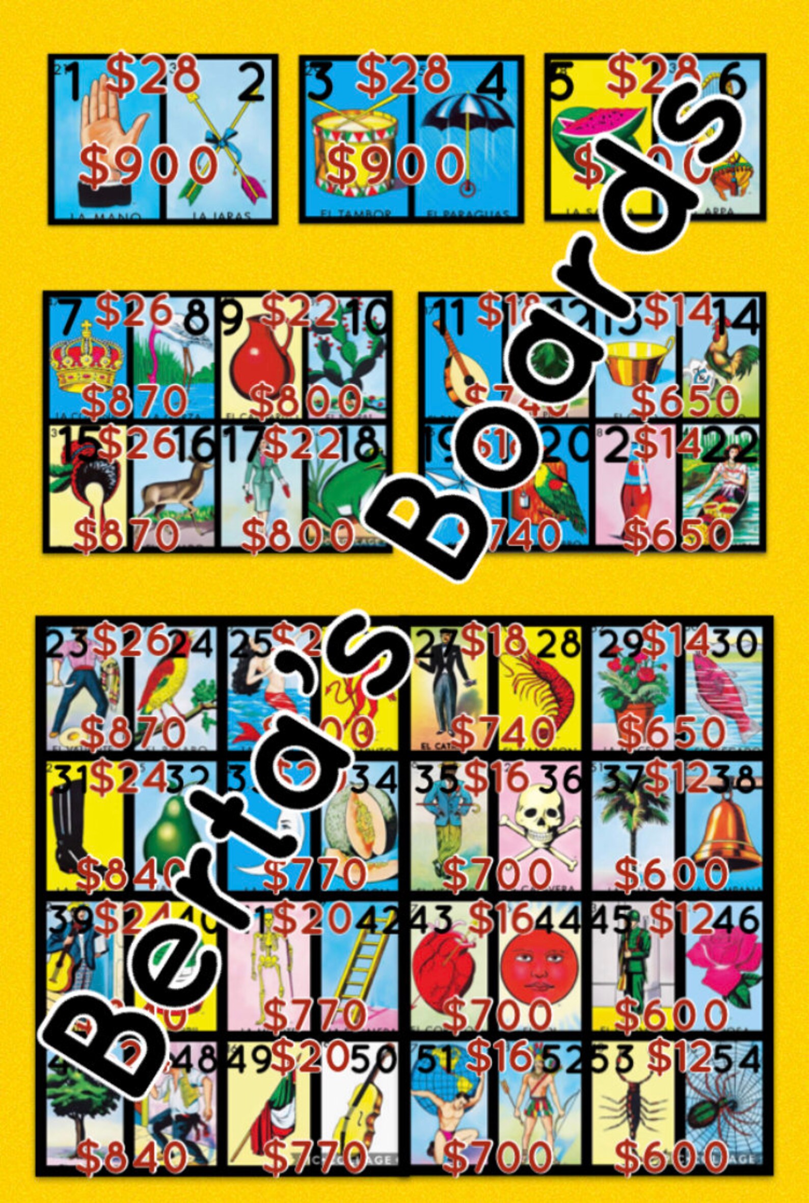 Loteria Board - Etsy