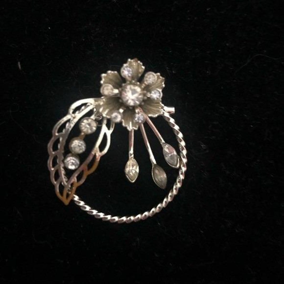 Vintage Rhinestone Pin - Etsy