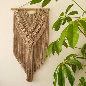 AMELIE Macrame Wall Hanging / Boho Wall Hanging / Beaded Macrame / Choose your colour / Custom Macrame / Earthy Tone Decor image 5