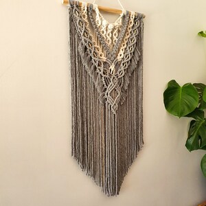 AMELIE Macrame Wall Hanging / Boho Wall Hanging / Beaded Macrame / Choose your colour / Custom Macrame / Earthy Tone Decor image 2