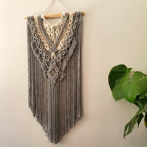 AMELIE Macrame Wall Hanging / Boho Wall Hanging / Beaded Macrame / Choose your colour / Custom Macrame / Earthy Tone Decor image 3