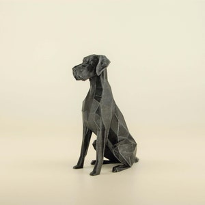 Low Poly Great Dane Figurine Hand Painted Dog Sculpture Unique Gift for Dog Lovers and Pet Owners Interior Design Office Decor Etsy