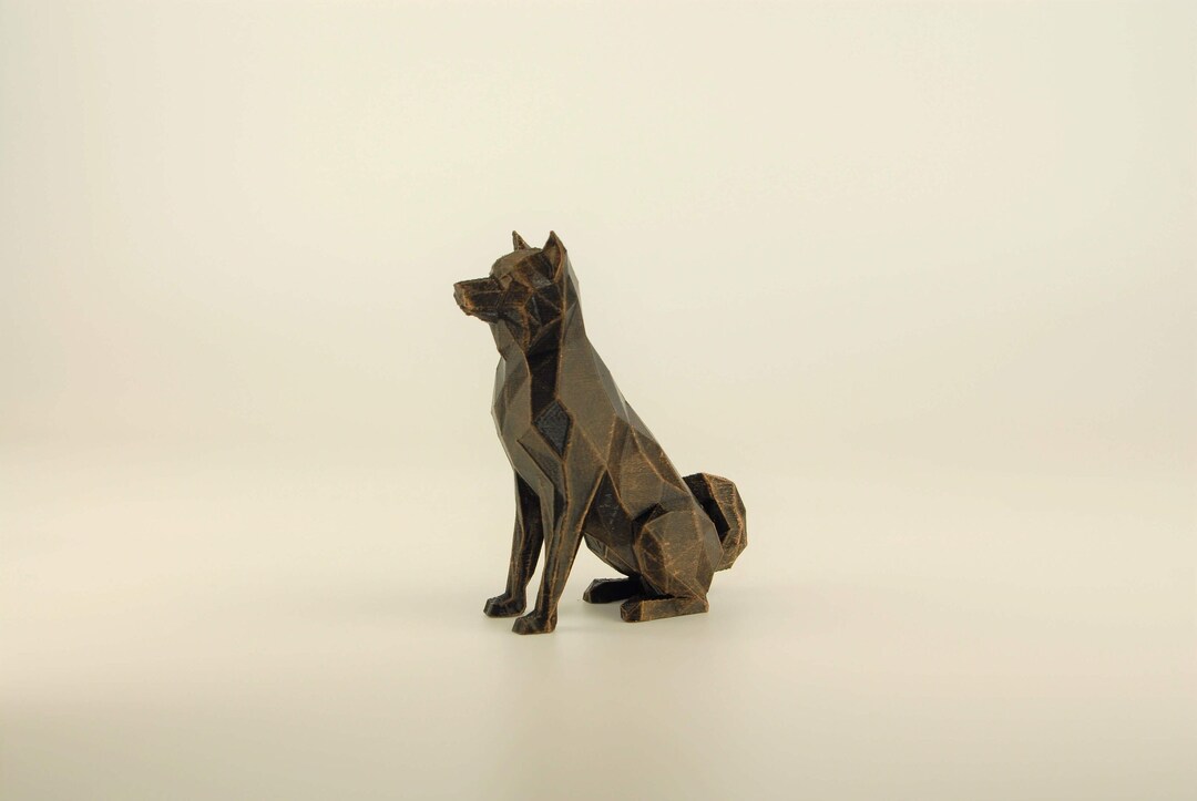 Mini Sitting Japanese Shiba Inu Puppy Figurine Toy