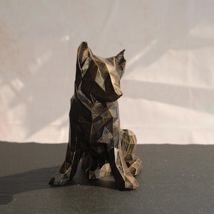 Low Poly German Shepherd Dog Figurine, Sculpture | 3D Printed & Hand Painted | Unique Christmas Gift | Home and Office Decor
