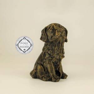 Golden Retriever Figurine, Hand Painted Labrador Sculpture, Unique Gift for Dog Lovers and Pet Owners, Interior Design Office Decor