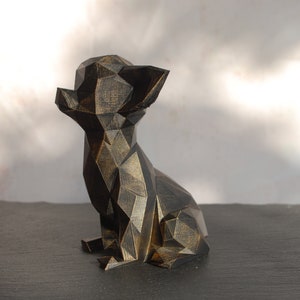 Low Poly Chihuahua Figurine Dog Hand Painted Chi Sculpture 3D Printed & Hand Painted Unique Christmas Gift Home Decor image 5