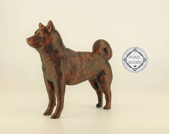 Shiba Inu Figurine, Hand Painted Akita Inu Sculpture, Unique Gift for Dog Lovers and Pet Owners, Interior Design Office Decor
