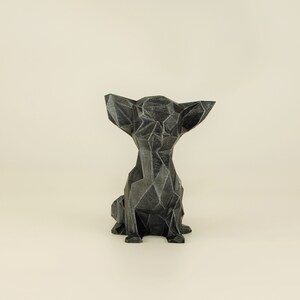 Low Poly Chihuahua Figurine Dog Hand Painted Chi Sculpture 3D Printed & Hand Painted Unique Christmas Gift Home Decor image 7