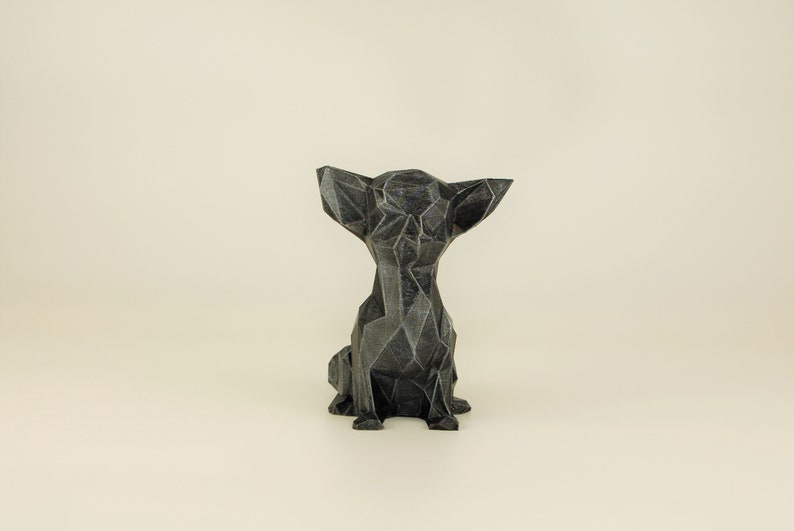 Low Poly Chihuahua Figurine Dog Hand Painted Chi Sculpture 3D Printed & Hand Painted Unique Christmas Gift Home Decor image 7