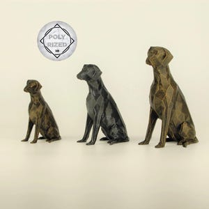 Estatueta de cão Doberman pintada à mão, escultura de Pointer Alemão de Pelo Curto em estilo low poly, presente exclusivo para amantes de cães e donos de animais de estimação, item decorativo.