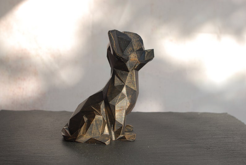 Low Poly Chihuahua Figurine Dog Hand Painted Chi Sculpture 3D Printed & Hand Painted Unique Christmas Gift Home Decor image 6