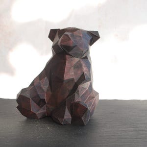 Low Poly Bear Figurine | Grizzly-, Brown-, Blackbear | 3D Printed & Hand Painted | Unique Christmas Gift | Home and Office Decor