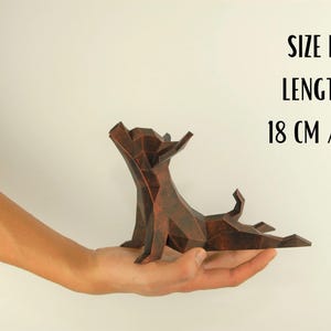Süße Chihuahua Yoga Figur, Low Poly Hunde Skulptur, Einmaliges Geschenk für Hundeliebhaber und Haustierbesitzer, Deko für Wohnzimmer von Polyrized3D