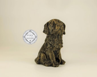Golden Retriever Figurine, Hand Painted Labrador Sculpture, Unique Gift for Dog Lovers and Pet Owners, Interior Design Office Decor