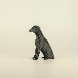 Doberman Figurine hand-painted, Low Poly German Shorthair Pointer Sculpture, Unique Gift for Dog Lovers and Pet Owners, Home Office Decor