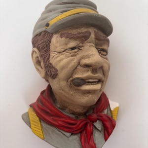 Chalkware Head Replica - Hand Painted Reproduction