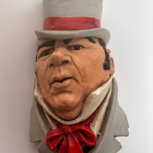 Chalkware Head Replica - Hand Painted Reproduction