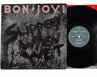 Bon Jovi Slippery When Wet LP 1986 Kanadische Merkur-Vinyl-Schallplatte 830 264 1 Livin On A Prayer Hair Metal
