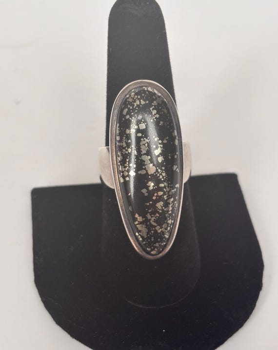 Sterling Silver Apache Gold Statement Ring: Chalc… - image 2