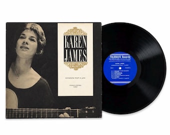 Karen James Accompanying Herself on Guitar LP 1961 Folkways FG 3549 Canadian Folk Vinyl w/ Liner Notes