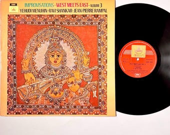 West Meets East Vol. 3 LP | Menuhin, Ravi Shankar, Rampal | 1976 zeldzame India-pers EMI Odeon ASD 3357 |