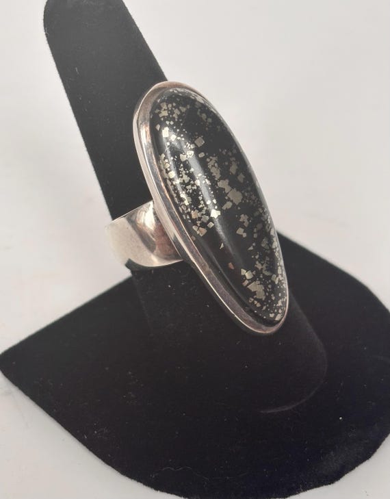 Sterling Silver Apache Gold Statement Ring: Chalc… - image 4