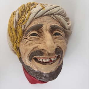 Chalkware Head Replica - Hand Painted - Reproduction