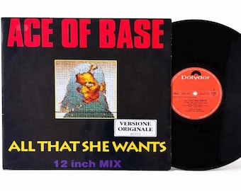 Ace of Base All, das sie will 12 ”Vinyl Maxi Single - 1992 Italien Pressung - 861 271-1 - Eurodance Remix 45 RPM - Polydor Cordes