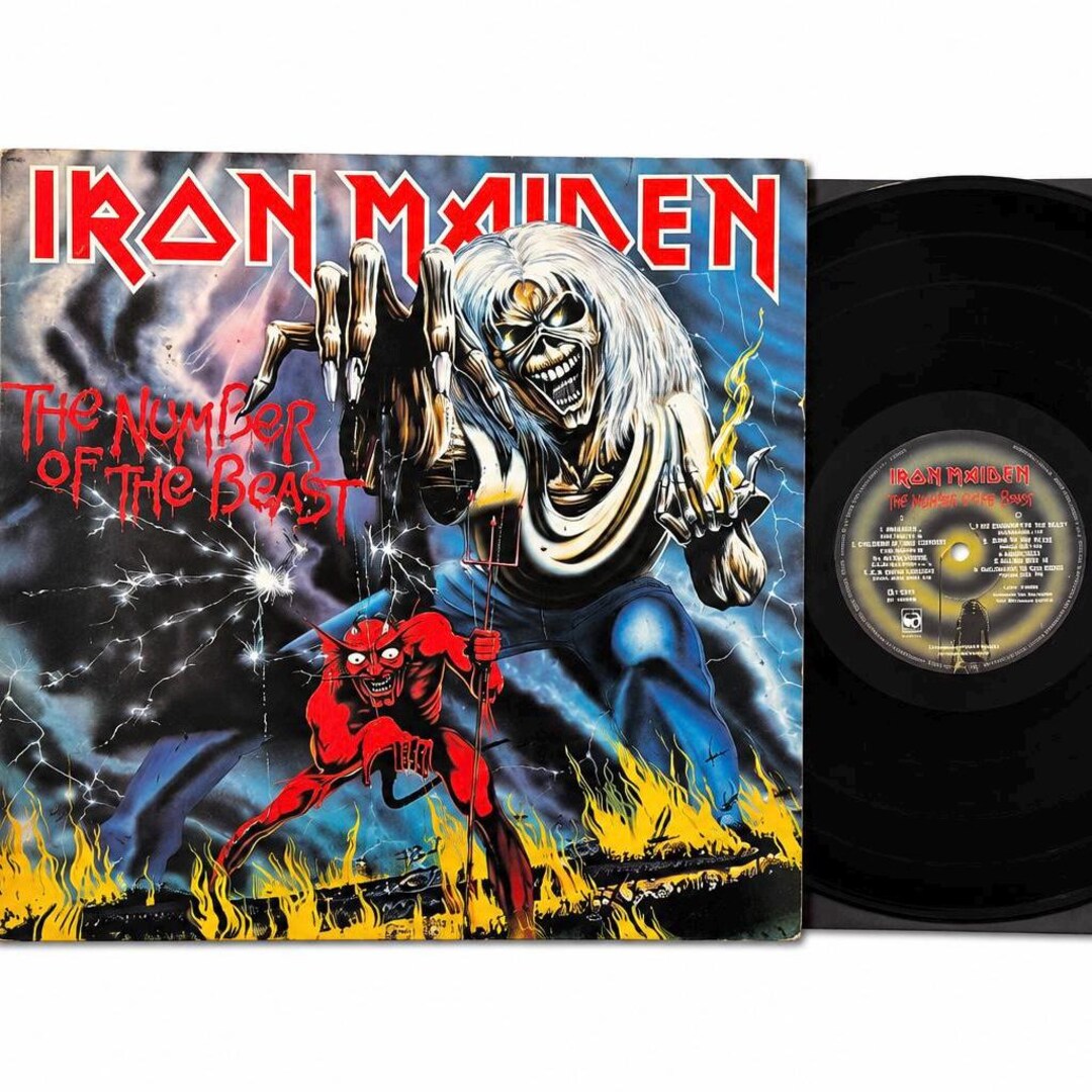 アイアンメイデンTheNumber of the Beast（ST-12202） Iron Maiden the Number of the Beast LP 1982 Canadian Pressing EMI